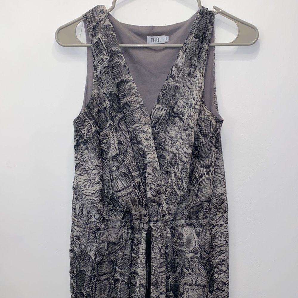 🟣 Grey Snakeskin Jumpsuit